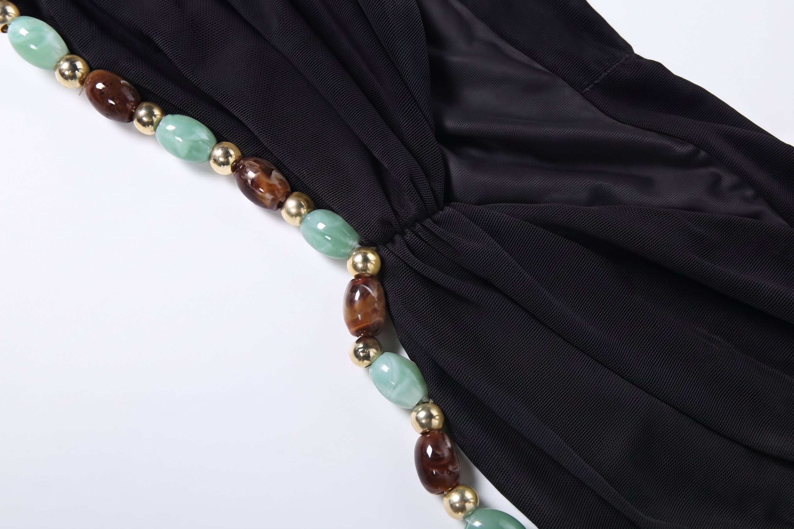 Black Beaded Bralette & Maxi Skirt Coord