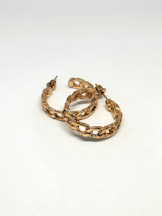 Gold Chain Mini Hoop Earrings