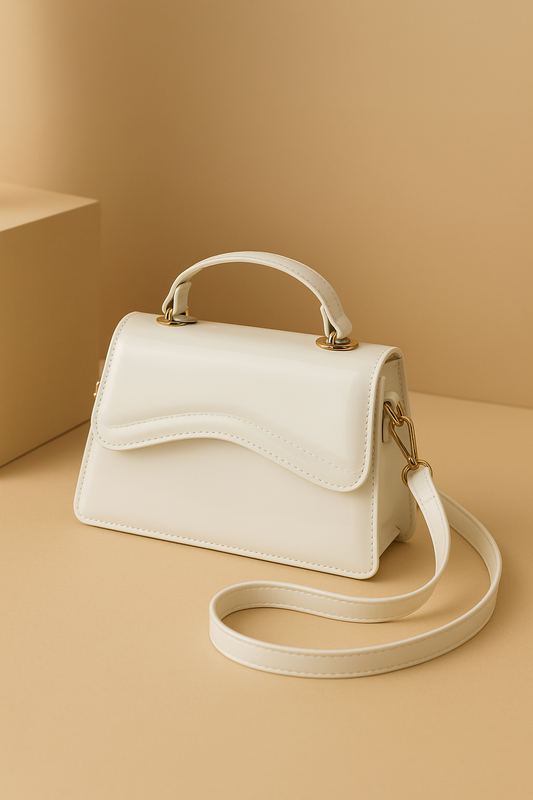 White Squared Handbag