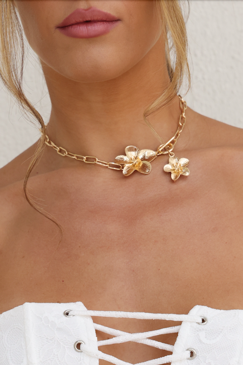 18K Gold Plated Flower Necklace