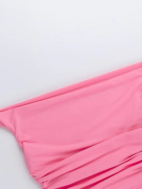 Pink Draped Crop Top