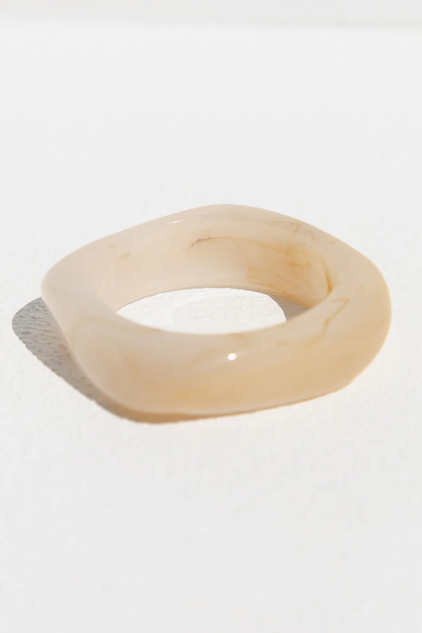 Cream Acrylic Bangle