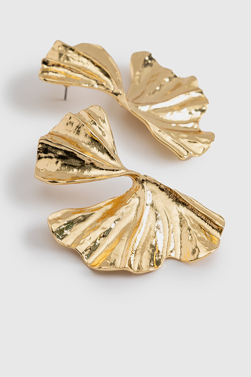 18K Gold Plated Petal Earrings