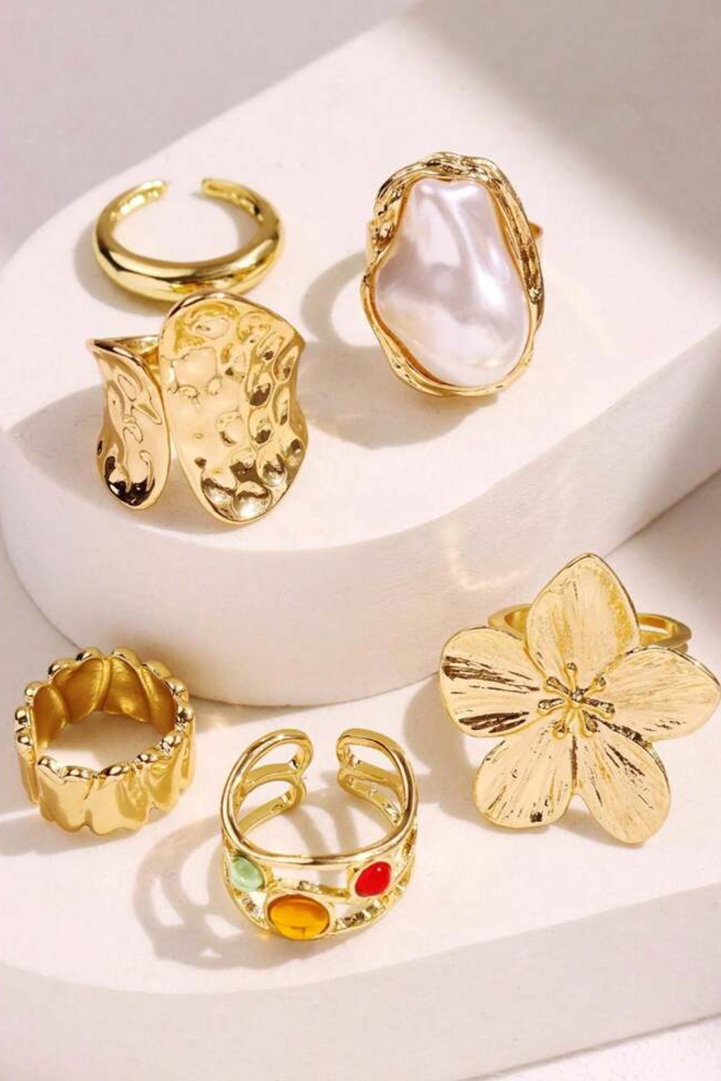 Gold Rings Stack