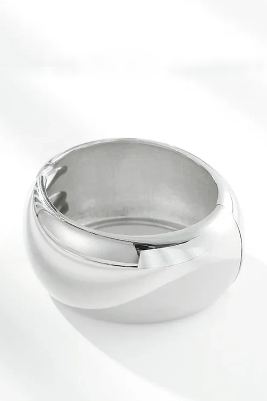 18K Silver Plated Chunky Bangle