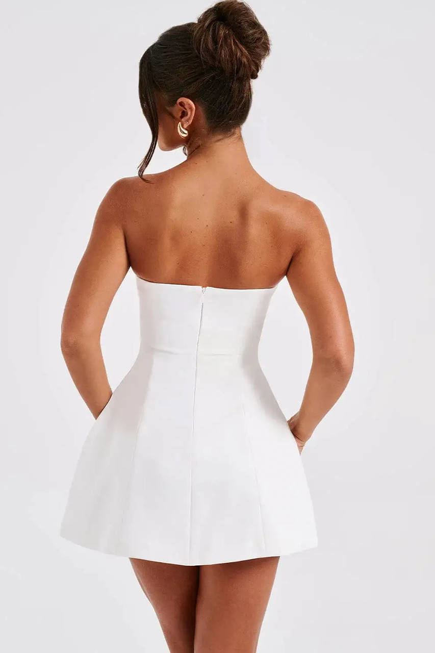 White Skater Mini Dress