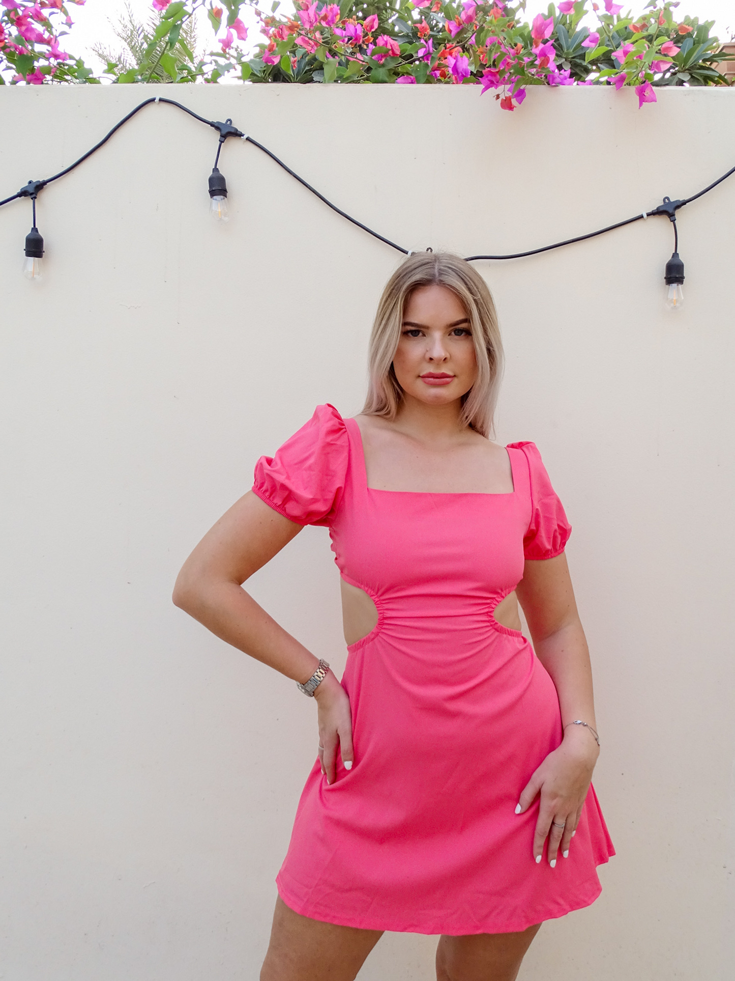 Open back skater sales dress