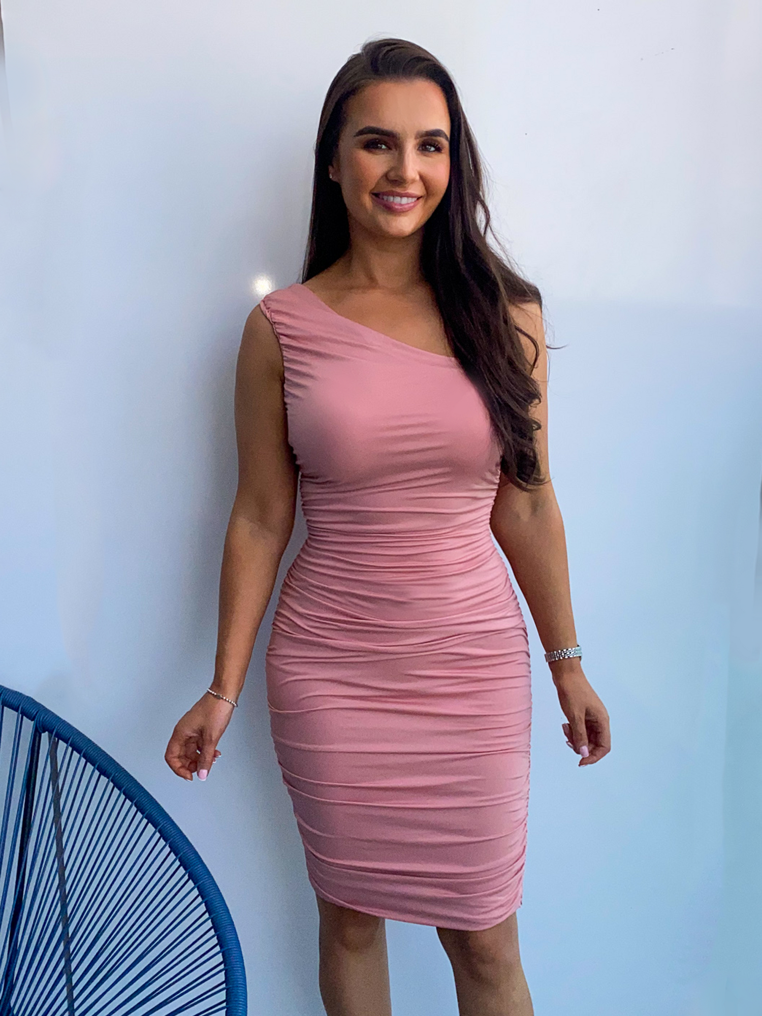 One Shoulder Midi Dress