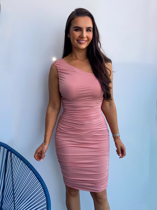 One Shoulder Midi Dress