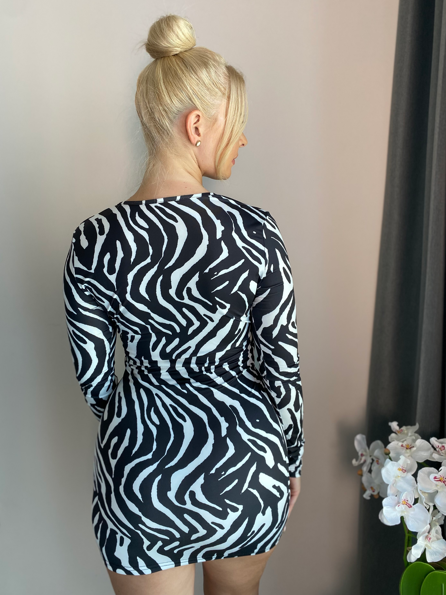 Zebra Print Mini Dress